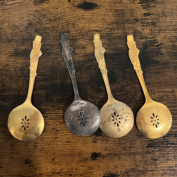 Vintage Metal Planters Mr. Peanut Gold and silver tone Advertising Spoons - Picture 2 of 9